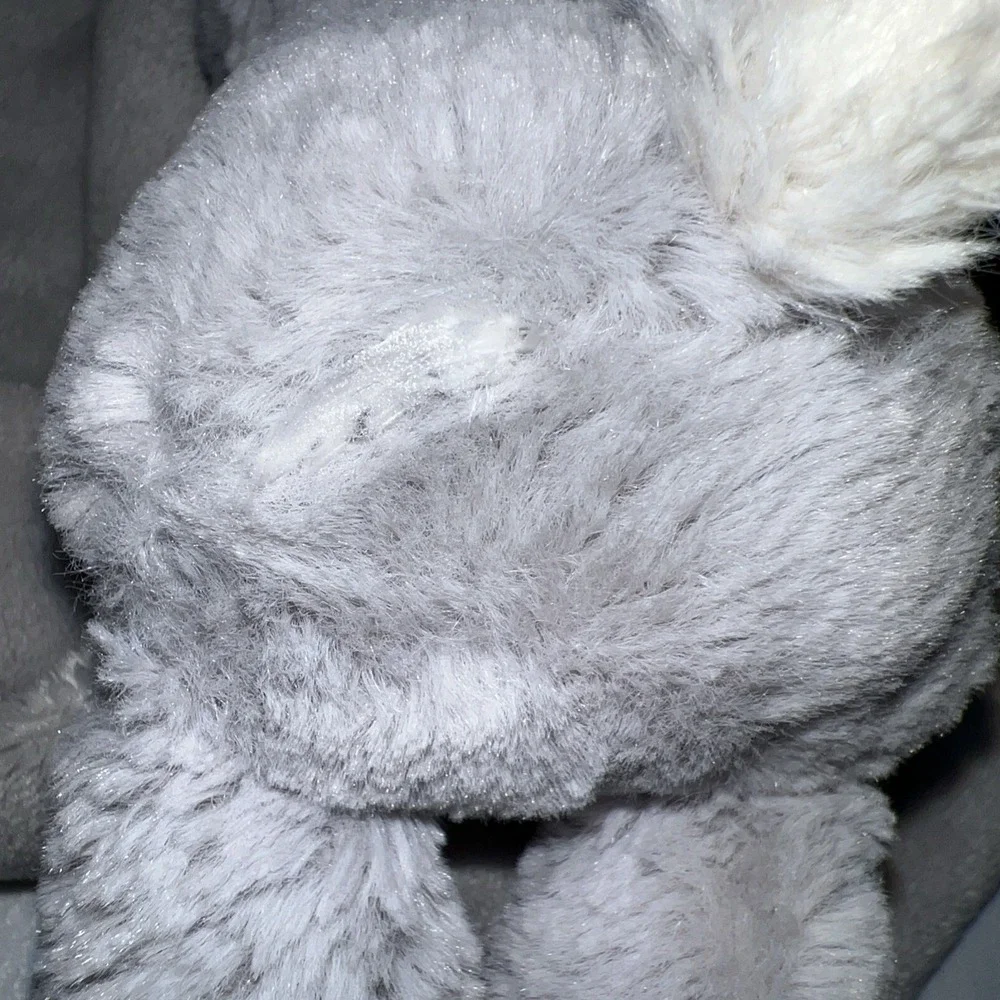 Jellycat Comforter Blanket Silver Grey Bunny Rabbit Floral Flower Pink Ears